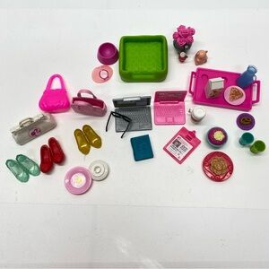 Barbie Accessories Lot over 20 Pcs Vintage Modern  Purses Shoes Dreamhouse Etc.